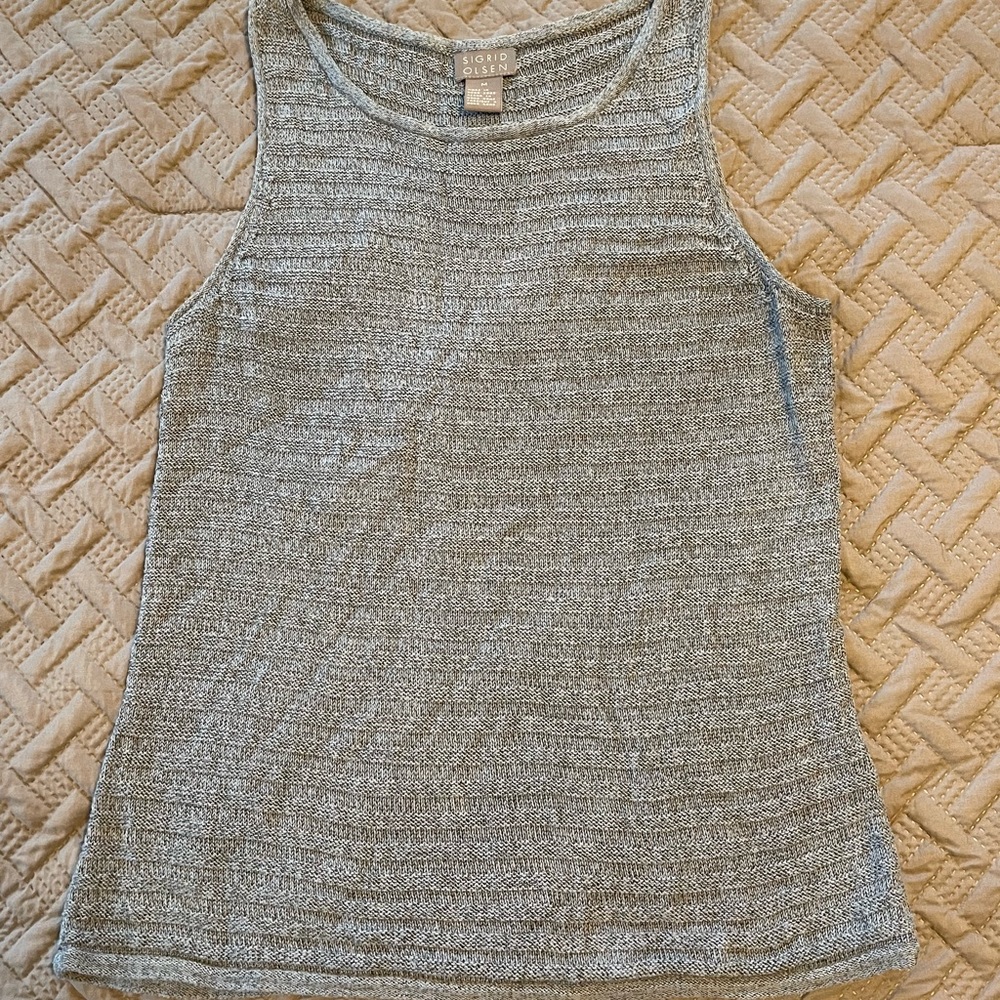 Light Blue Knit Sweater Tank